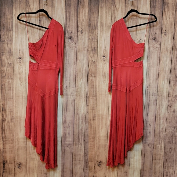🪡 Alexis Red Jovanna Cutout Gown, Sz L - Picture 4 of 14